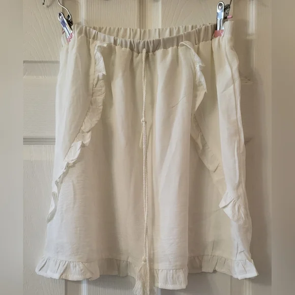 Cream Ruffle Skirt - Picture 2 of 4